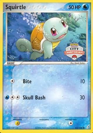 Squirtle (63/100) (City Championship Promo) [EX: Crystal Guardians] Pokemon Single Pokémon  | Multizone: Comics And Games