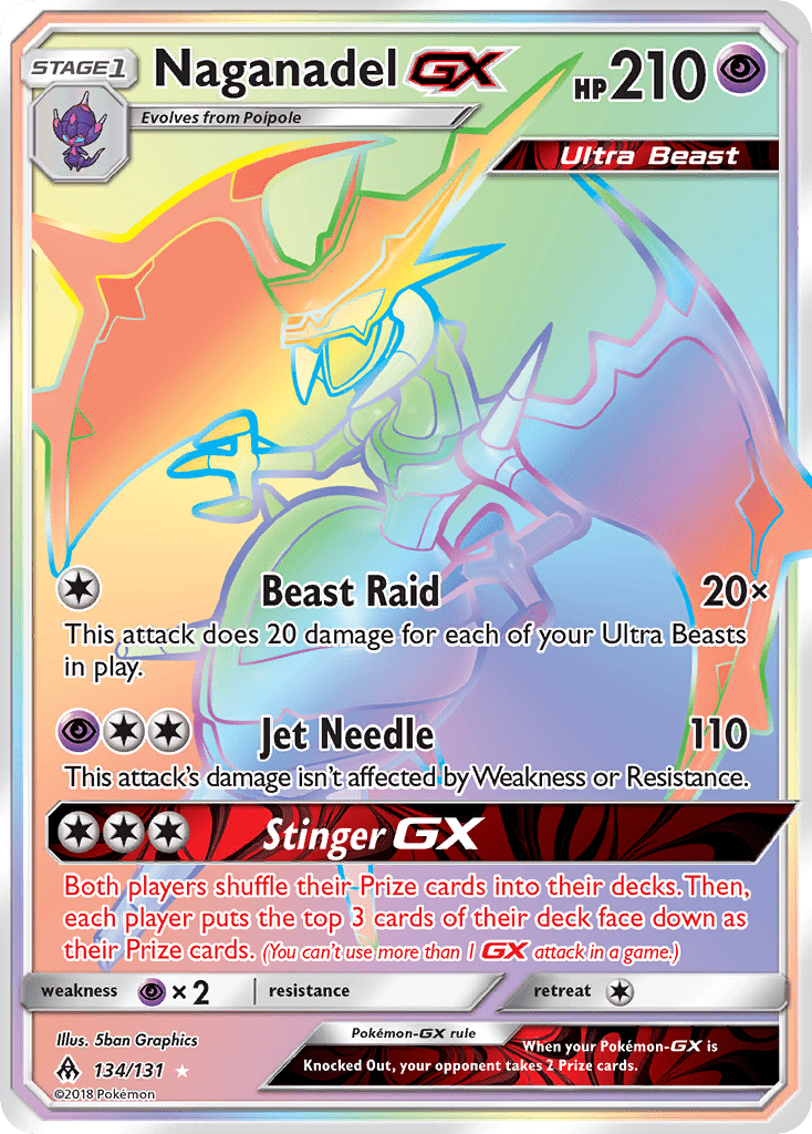 Naganadel GX (134/131) [Sun & Moon: Forbidden Light] Pokemon Single Pokémon  | Multizone: Comics And Games