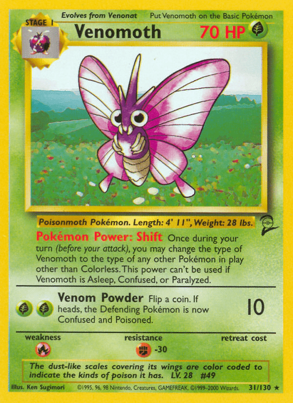 Venomoth (31/130) [Base Set 2] Pokemon Single Pokémon  | Multizone: Comics And Games