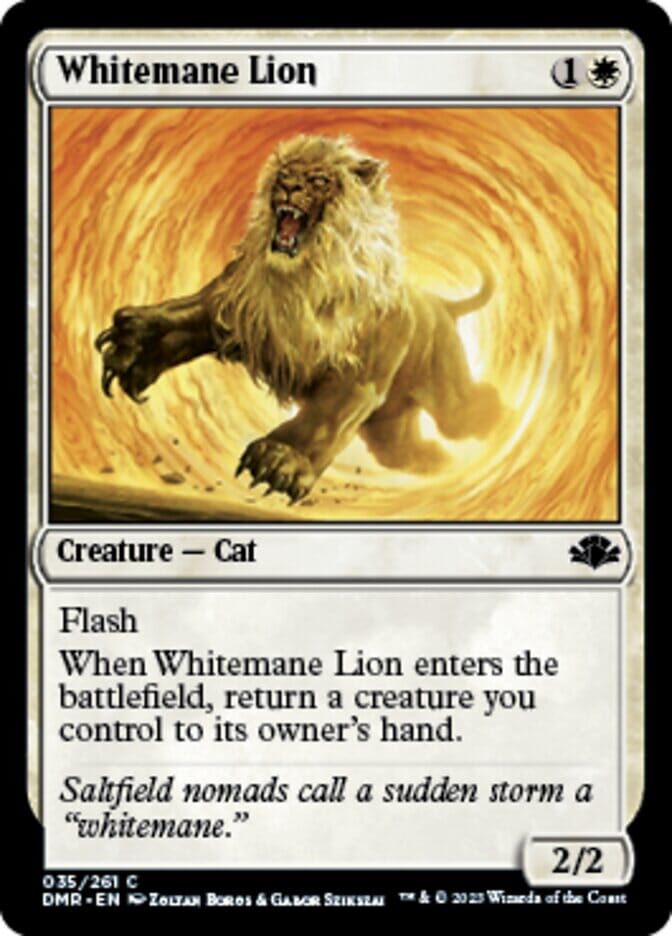 Whitemane Lion [Dominaria Remastered] MTG Single Magic: The Gathering  | Multizone: Comics And Games