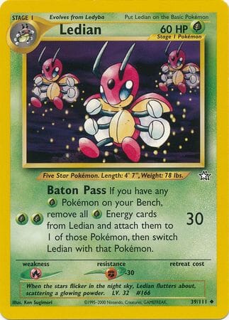 Ledian (39/111) [Neo Genesis Unlimited] Pokemon Single Pokémon  | Multizone: Comics And Games