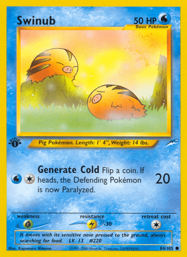 Swinub (84/105) [Neo Destiny 1st Edition] Pokemon Single Pokémon  | Multizone: Comics And Games
