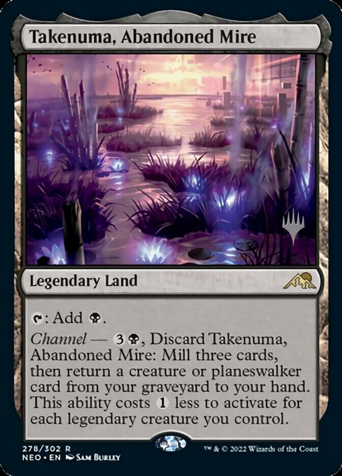 Takenuma, Abandoned Mire (Promo Pack) [Kamigawa: Neon Dynasty Promos] MTG Single Magic: The Gathering  | Multizone: Comics And Games