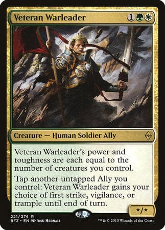 Veteran Warleader [Battle for Zendikar] MTG Single Magic: The Gathering  | Multizone: Comics And Games