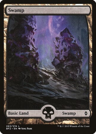 Swamp (263) - Full Art [Battle for Zendikar] MTG Single Magic: The Gathering  | Multizone: Comics And Games