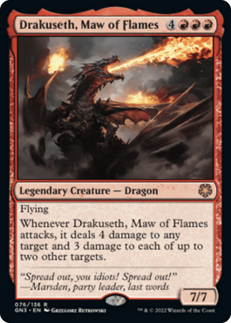 Drakuseth, Maw of Flames [Game Night: Free-for-All] MTG Single Magic: The Gathering  | Multizone: Comics And Games