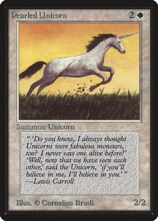 Pearled Unicorn [Limited Edition Beta] MTG Single Magic: The Gathering  | Multizone: Comics And Games