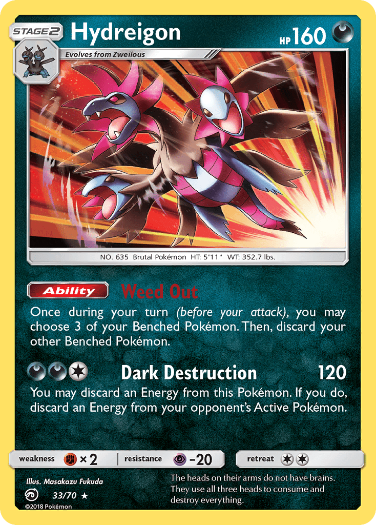 Hydreigon (33/70) [Sun & Moon: Dragon Majesty] Pokemon Single Pokémon  | Multizone: Comics And Games