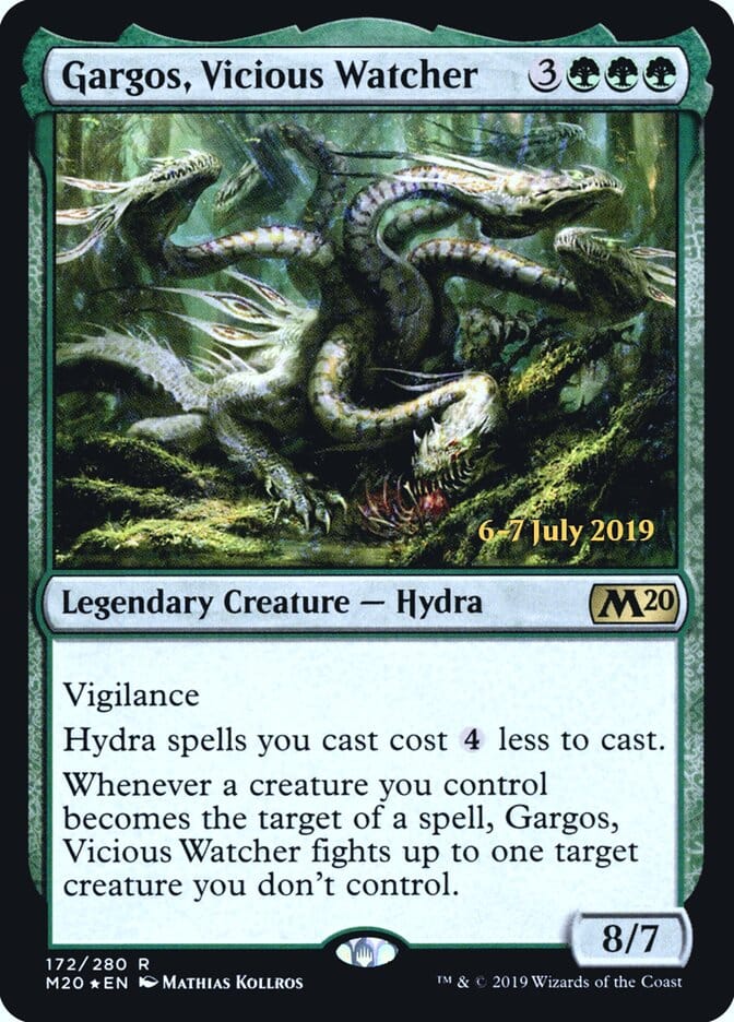 Gargos, Vicious Watcher [Core Set 2020 Prerelease Promos] MTG Single Magic: The Gathering  | Multizone: Comics And Games