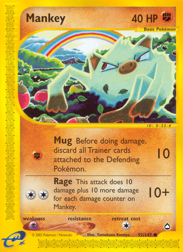 Mankey (92/147) [Aquapolis] Pokemon Single Pokémon  | Multizone: Comics And Games