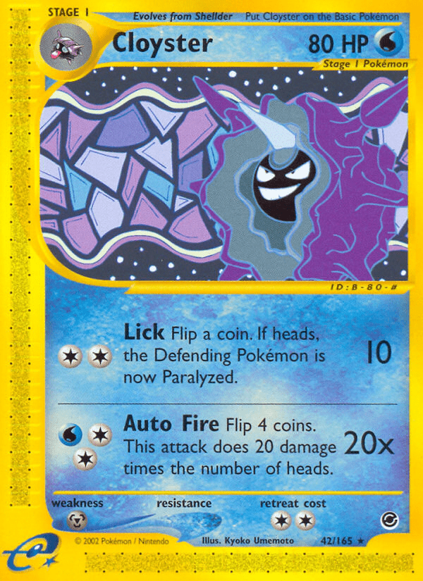 Cloyster (42/165) [Expedition: Base Set] Pokemon Single Pokémon  | Multizone: Comics And Games