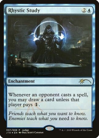 Rhystic Study [Judge Gift Cards 2018] MTG Single Magic: The Gathering  | Multizone: Comics And Games