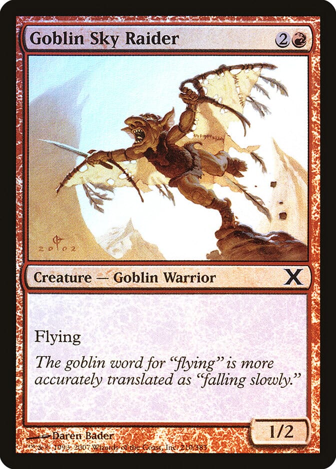 Goblin Sky Raider (Premium Foil) [Tenth Edition] MTG Single Magic: The Gathering  | Multizone: Comics And Games