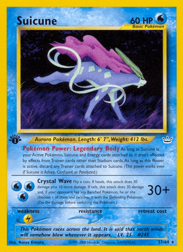 Suicune (27/64) [Neo Revelation 1st Edition] Pokemon Single Pokémon  | Multizone: Comics And Games