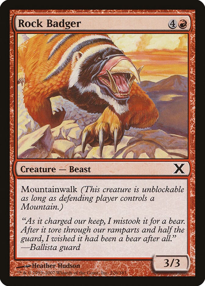 Rock Badger [Tenth Edition] MTG Single Magic: The Gathering  | Multizone: Comics And Games