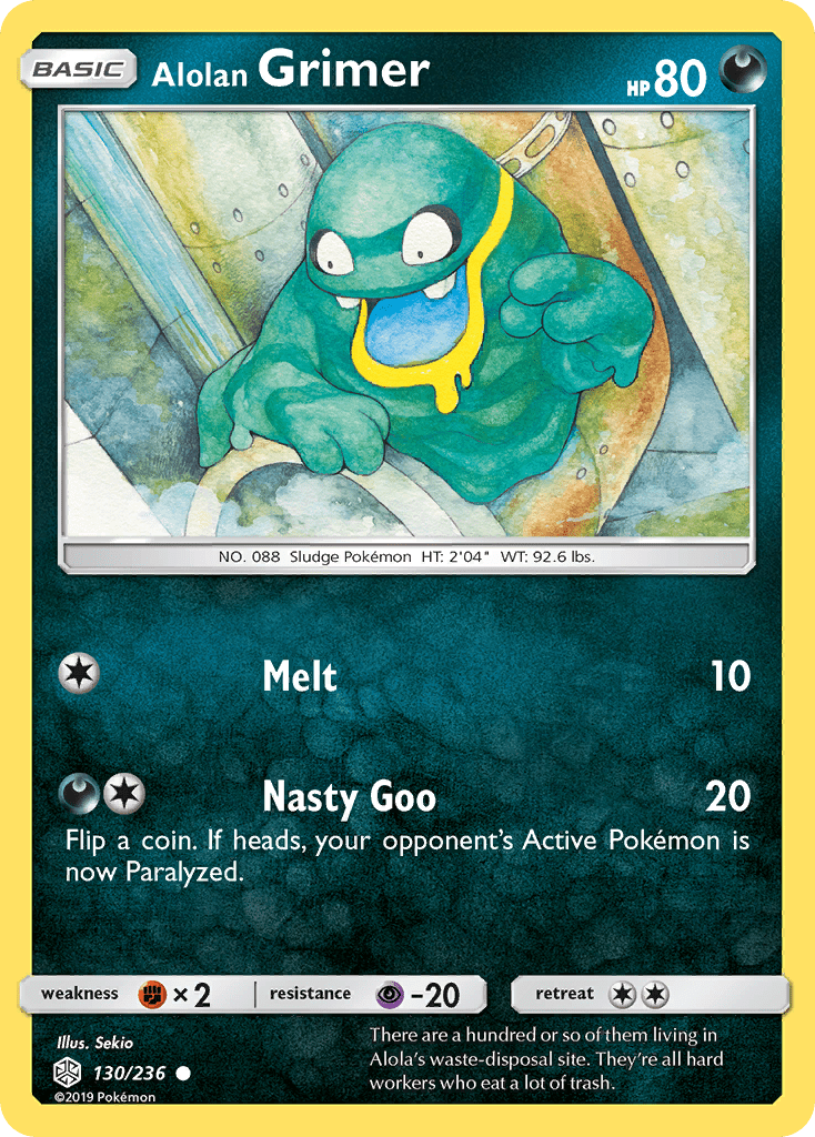 Alolan Grimer (130/236) [Sun & Moon: Cosmic Eclipse] Pokemon Single Pokémon  | Multizone: Comics And Games