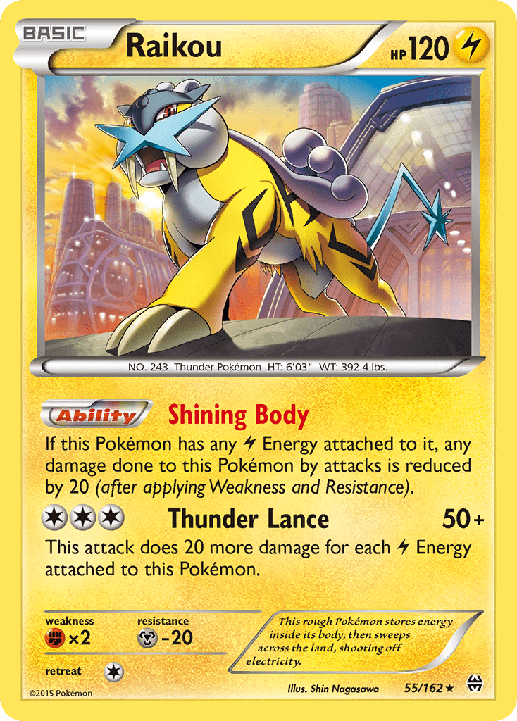 Raikou (55/162) [XY: BREAKthrough] Pokemon Single Pokémon  | Multizone: Comics And Games