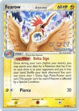 Fearow (18/100) (Delta Species) (Flyvees - Jun Hasebe) [World Championships 2007] Pokemon Single Pokémon  | Multizone: Comics And Games