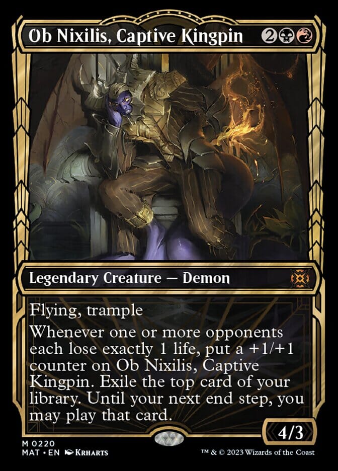 Ob Nixilis, Captive Kingpin (Showcase Halo Foil) [March of the Machine: The Aftermath] MTG Single Magic: The Gathering  | Multizone: Comics And Games