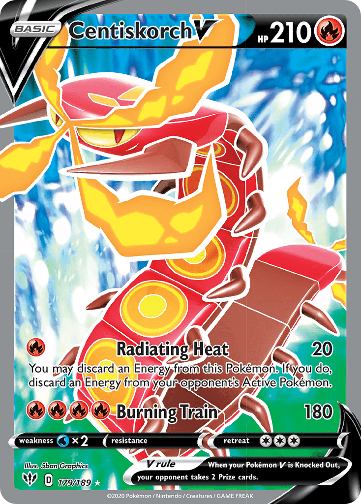 Centiskorch V (179/189) [Sword & Shield: Darkness Ablaze] Pokemon Single Pokémon  | Multizone: Comics And Games