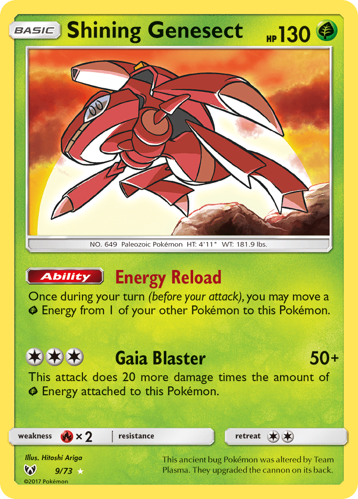 Shining Genesect (9/73) [Sun & Moon: Shining Legends] Pokemon Single Pokémon  | Multizone: Comics And Games