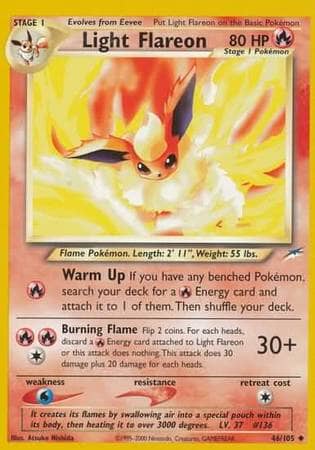 Light Flareon (46/105) [Neo Destiny Unlimited] Pokemon Single Pokémon  | Multizone: Comics And Games