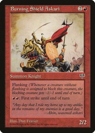 Burning Shield Askari [Mirage] MTG Single Magic: The Gathering  | Multizone: Comics And Games