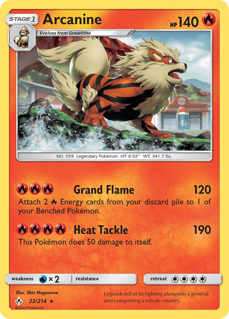 Arcanine (22/214) [Sun & Moon: Unbroken Bonds] Pokemon Single Pokémon  | Multizone: Comics And Games