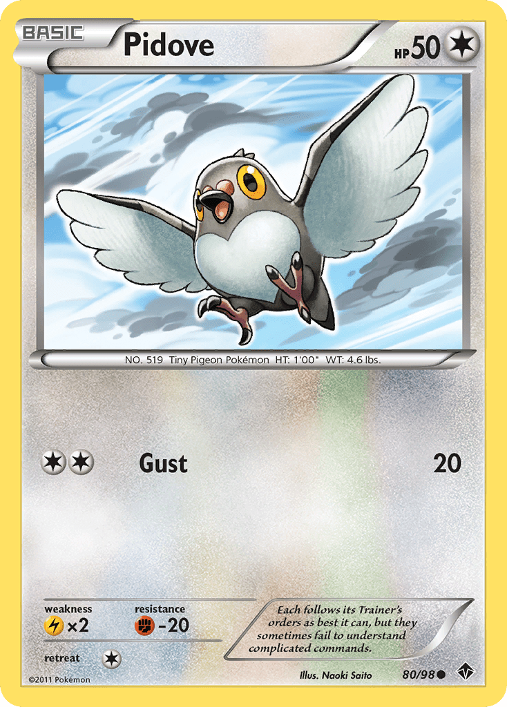 Pidove (80/98) [Black & White: Emerging Powers] Pokemon Single Pokémon  | Multizone: Comics And Games