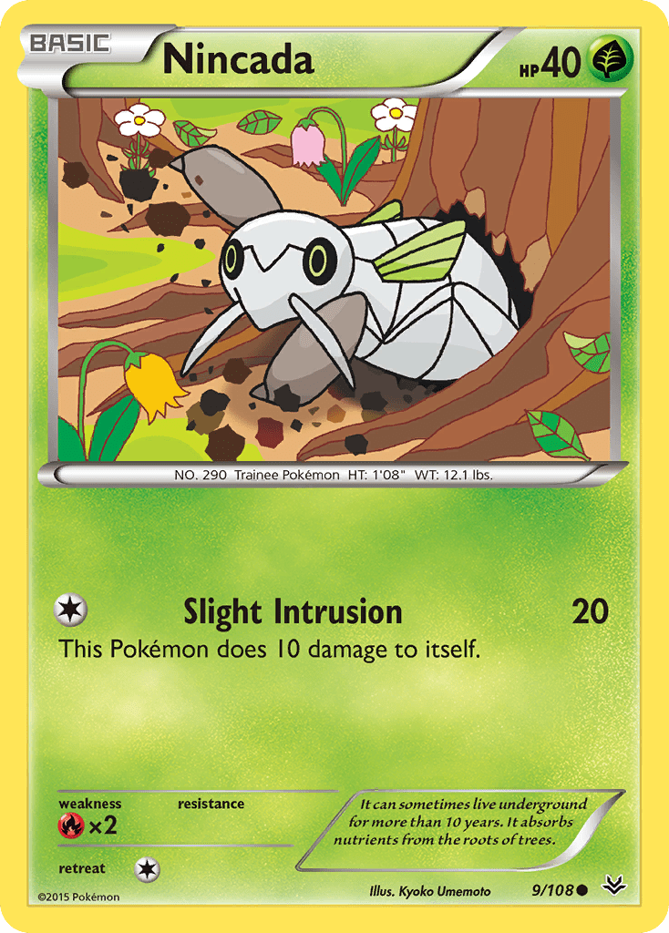 Nincada (9/108) [XY: Roaring Skies] Pokemon Single Pokémon  | Multizone: Comics And Games