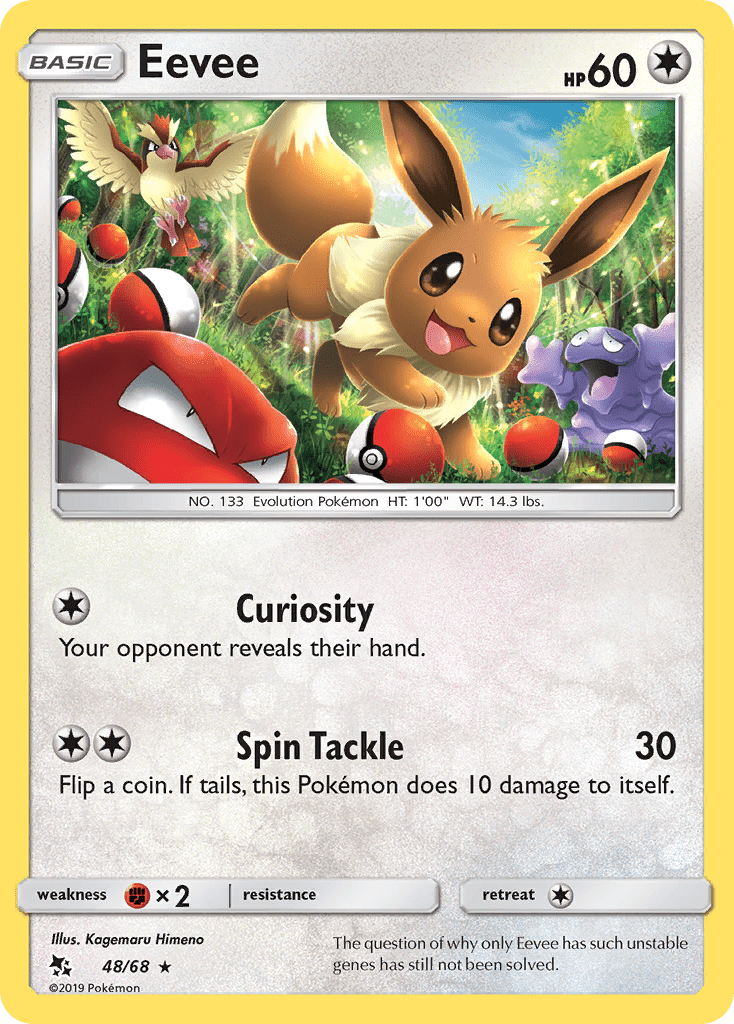 Eevee (48/68) [Sun & Moon: Hidden Fates] Pokemon Single Pokémon  | Multizone: Comics And Games