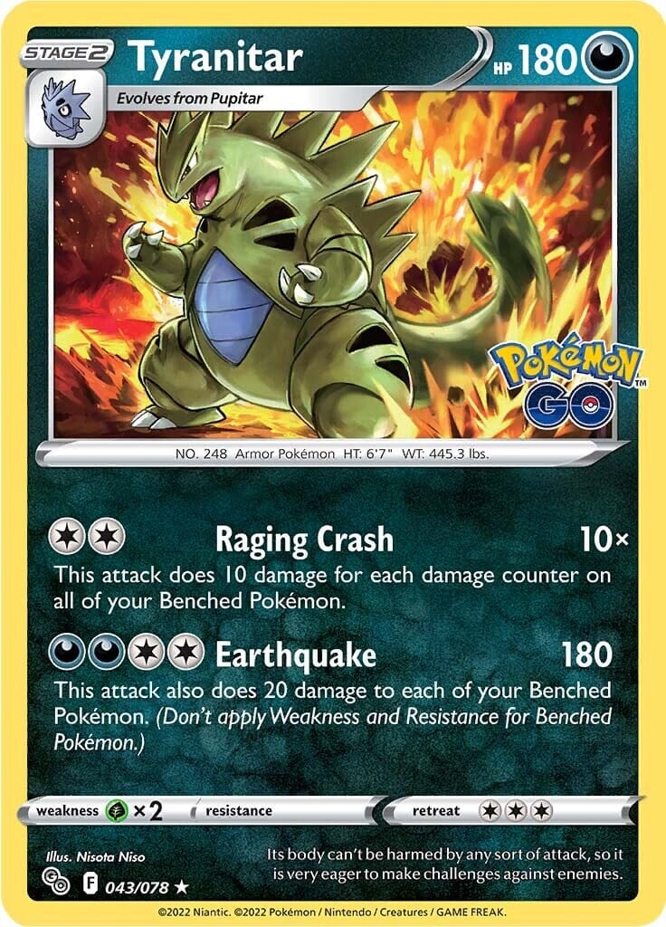 Tyranitar (043/078) [Pokémon GO] Pokemon Single Pokémon  | Multizone: Comics And Games