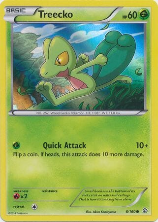 Treecko (6/160) (Sheen Holo) [XY: Primal Clash] Pokemon Single Pokémon  | Multizone: Comics And Games