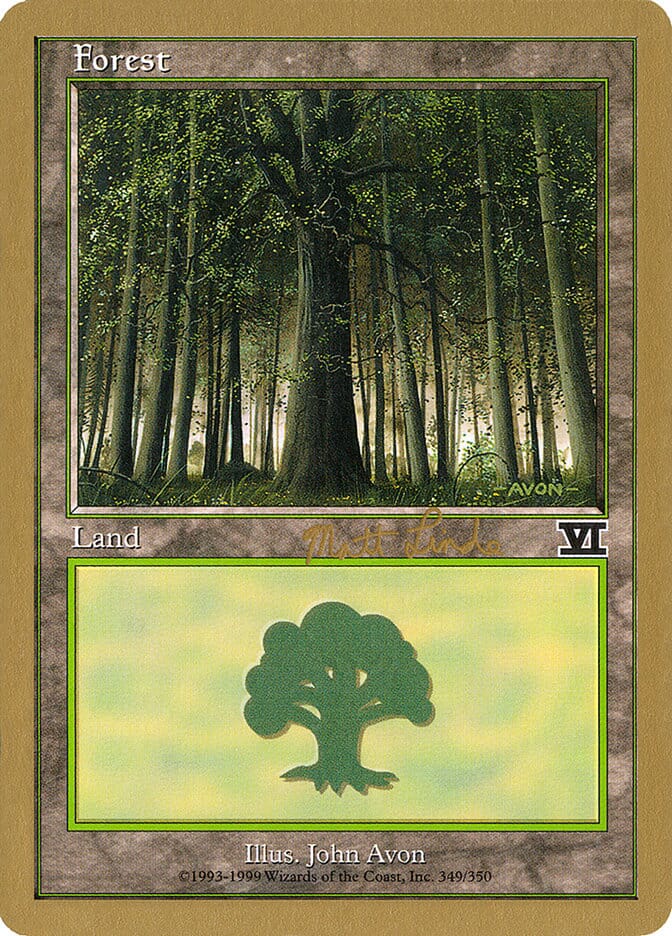 Forest (ml349) (Matt Linde) [World Championship Decks 1999] MTG Single Magic: The Gathering  | Multizone: Comics And Games