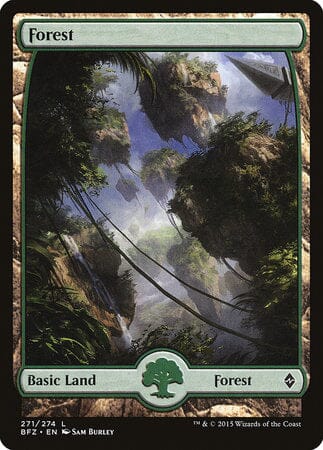 Forest (271) - Full Art [Battle for Zendikar] MTG Single Magic: The Gathering  | Multizone: Comics And Games