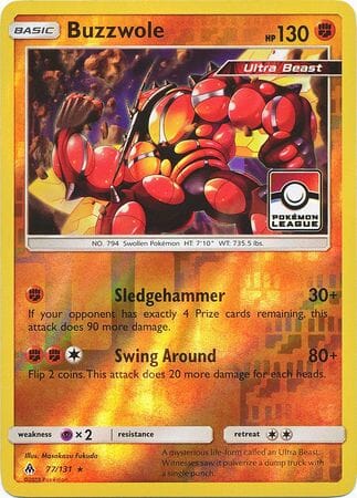 Buzzwole (77/131) (League Promo) [Sun & Moon: Forbidden Light] Pokemon Single Pokémon  | Multizone: Comics And Games