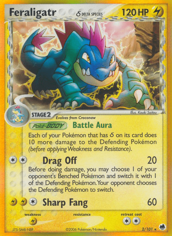 Feraligatr (2/101) (Delta Species) [EX: Dragon Frontiers] Pokemon Single Pokémon  | Multizone: Comics And Games