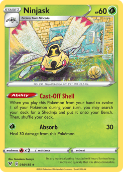 Ninjask (014/185) [Sword & Shield: Vivid Voltage] Pokemon Single Pokémon  | Multizone: Comics And Games