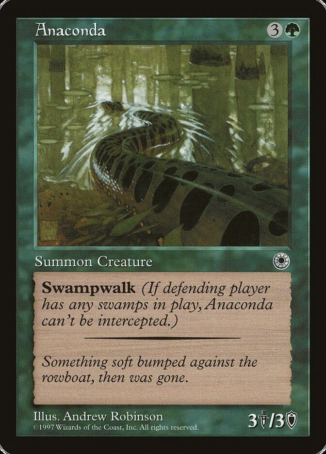 Anaconda (With Flavor Text) [Portal] MTG Single Magic: The Gathering  | Multizone: Comics And Games