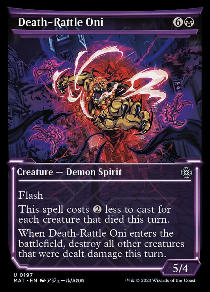 Death-Rattle Oni (Showcase Halo Foil) [March of the Machine: The Aftermath] MTG Single Magic: The Gathering  | Multizone: Comics And Games