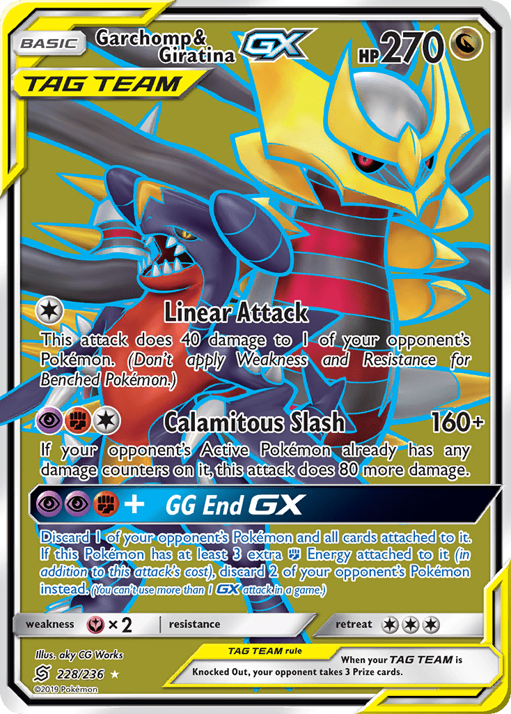 Garchomp & Giratina GX (228/236) [Sun & Moon: Unified Minds] Pokemon Single Pokémon  | Multizone: Comics And Games