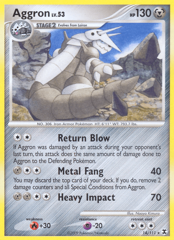 Aggron (14/111) [Platinum: Rising Rivals] Pokemon Single Pokémon  | Multizone: Comics And Games
