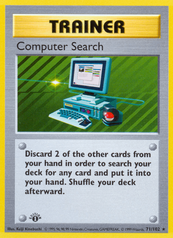 Computer Search (71/102) (Shadowless) [Base Set 1st Edition] Pokemon Single Pokémon  | Multizone: Comics And Games