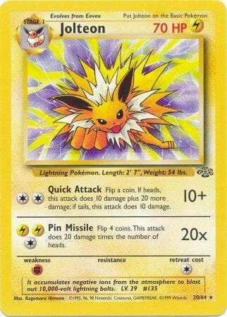 Jolteon (20/64) [Jungle Unlimited] Pokemon Single Pokémon  | Multizone: Comics And Games