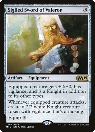 Sigiled Sword of Valeron [Core Set 2019] MTG Single Magic: The Gathering  | Multizone: Comics And Games