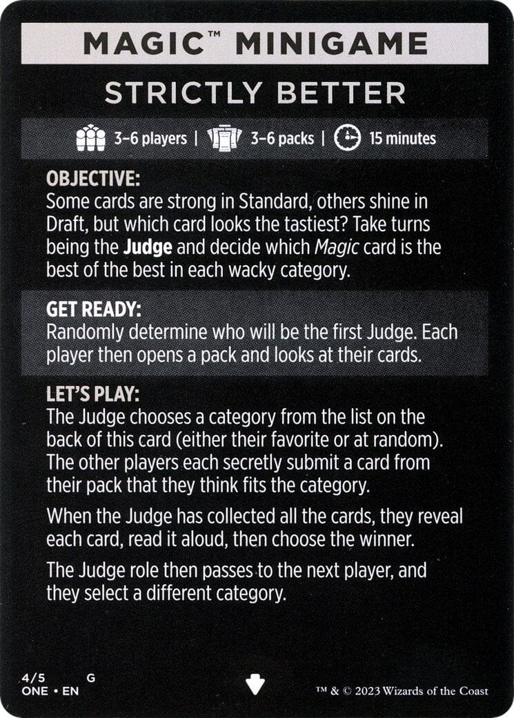 Strictly Better (Magic Minigame) [Phyrexia: All Will Be One Minigame] MTG Single Magic: The Gathering  | Multizone: Comics And Games