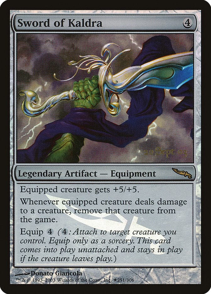 Sword of Kaldra [Mirrodin Promos] MTG Single Magic: The Gathering  | Multizone: Comics And Games