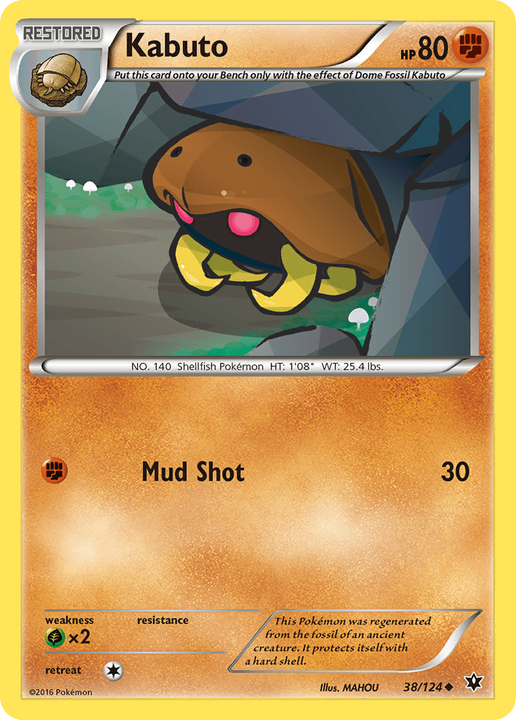 Kabuto (38/124) [XY: Fates Collide] Pokemon Single Pokémon  | Multizone: Comics And Games
