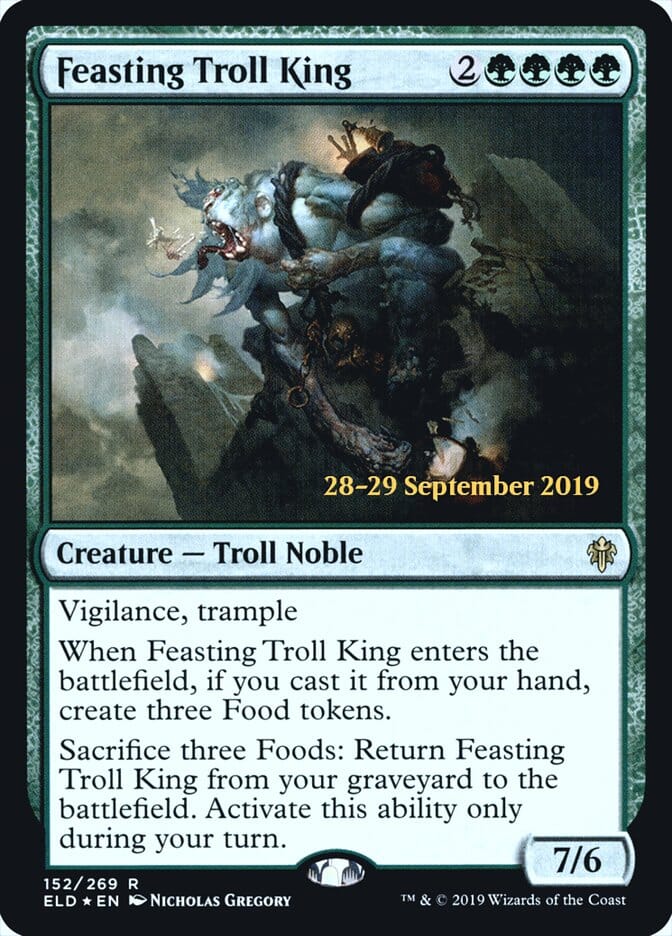 Feasting Troll King [Throne of Eldraine Prerelease Promos] MTG Single Magic: The Gathering  | Multizone: Comics And Games