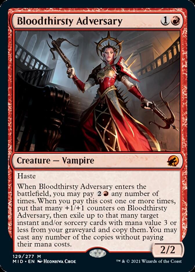 Bloodthirsty Adversary [Innistrad: Midnight Hunt] MTG Single Magic: The Gathering  | Multizone: Comics And Games